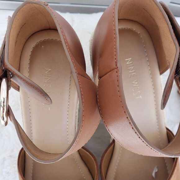 Nine West Adell Wedge Sandal Heels Size 10 - Picture 4 of 11